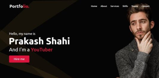 Responsive Personal Portfolio Website using HTML CSS & JavaScript