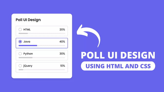 Awesome Poll UI Design -Poll Widget