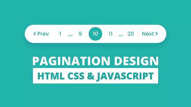 Pagination UI Design using HTML CSS & JavaScript