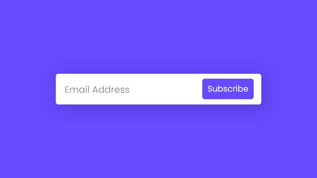 Email Subscription Form Animation using only HTML & CSS
