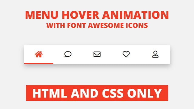 Active Tab Hover Animation with Icons in HTML & CSS