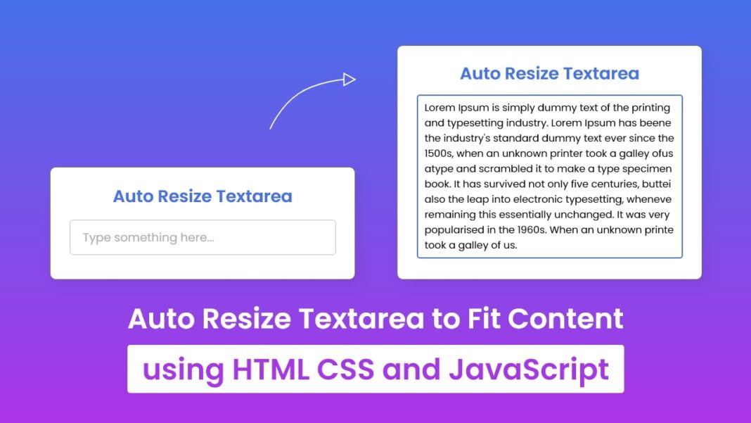 how to auto resize textarea in html