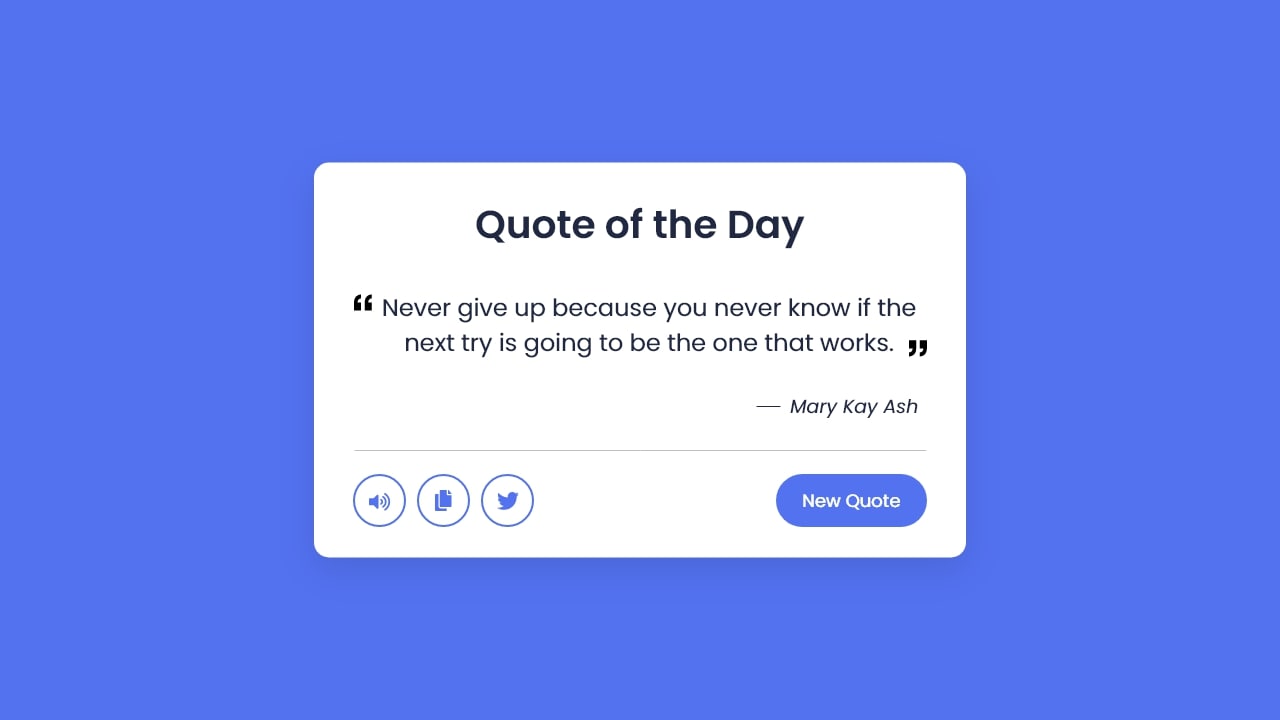 Build A Random Quote in HTML CSS & JavaScript