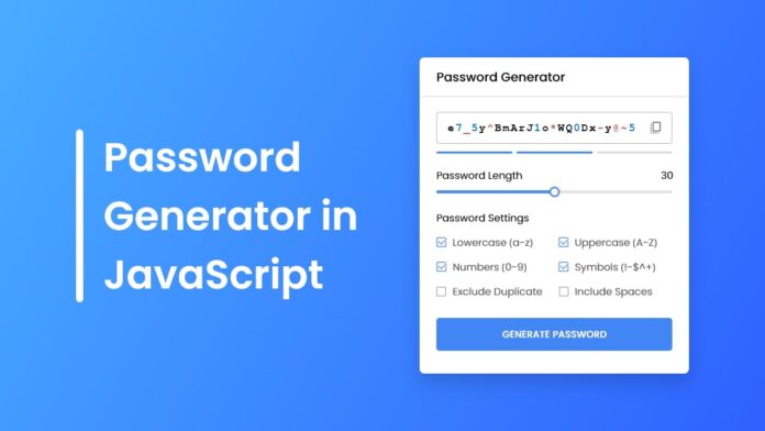 Random Password Generator In Html Css And Javascript 3094