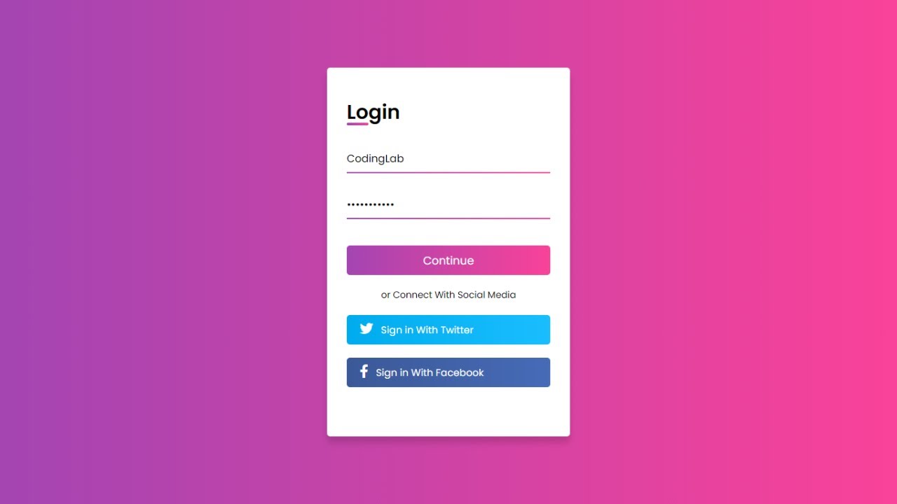 Facebook Login Page Using HTMl & CSS Only 