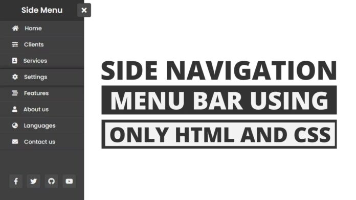 Top 15 Sidebar Menu Templates in HTML CSS & JavaScript