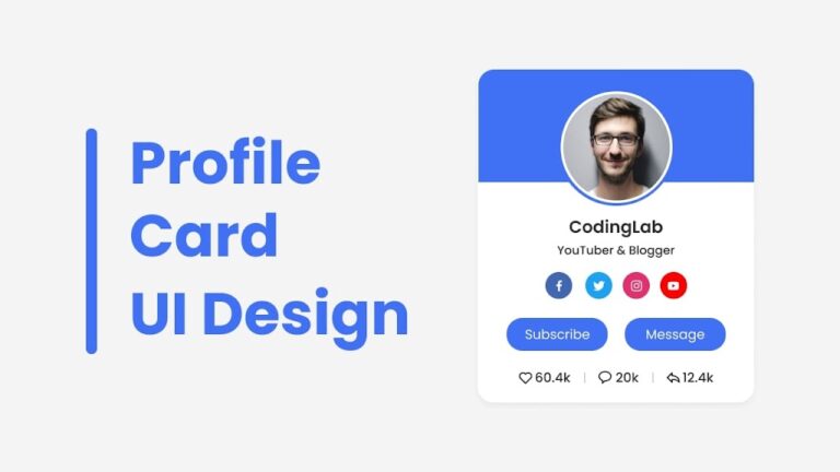 How to Create Profile Card in HTML & CSS