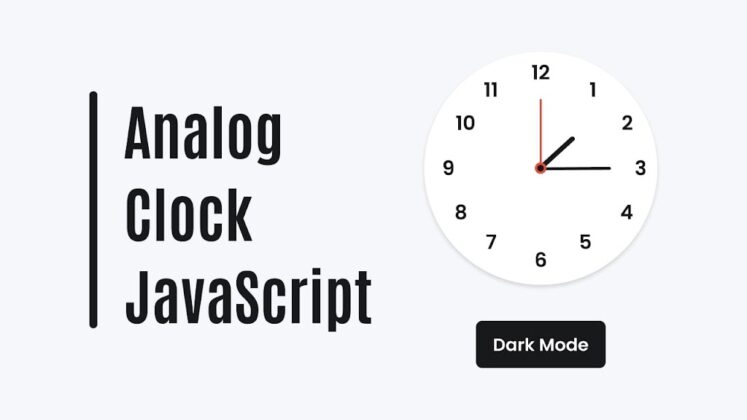 Build Analog Clock in HTML CSS & JavaScript