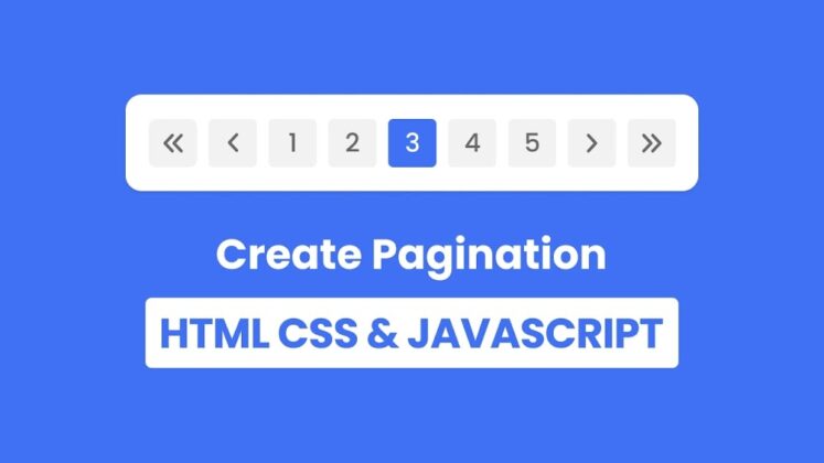 How to create Pagination in HTML CSS & JavaScript