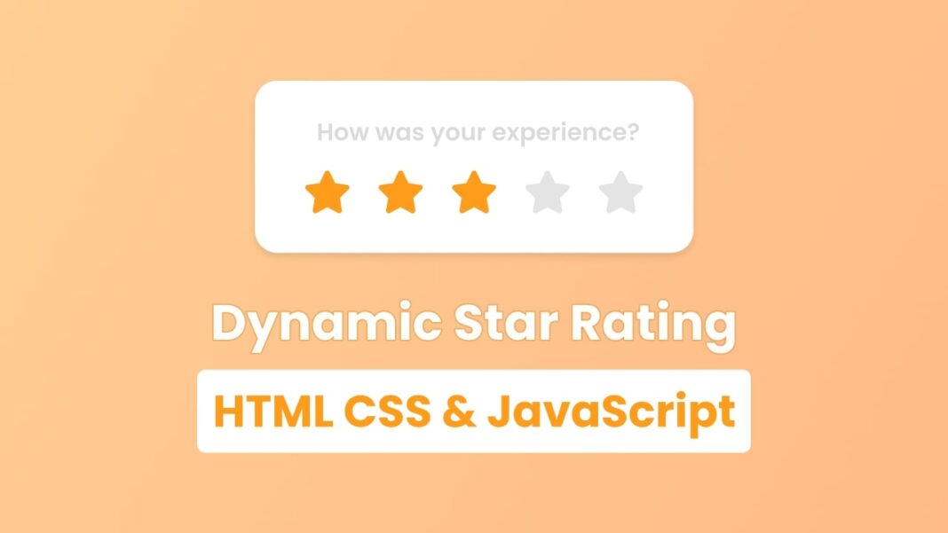 star rating system in html css & javascript