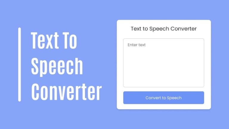 how to make text to speech in html