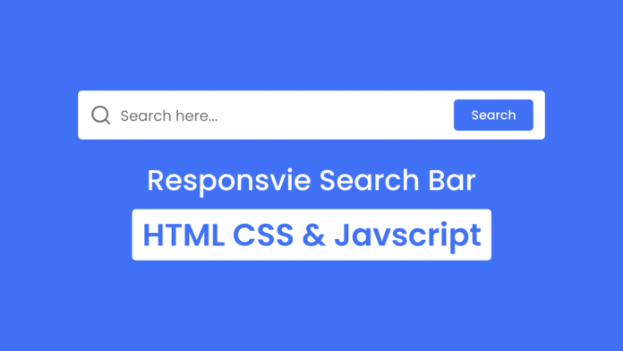 search bar in html css js