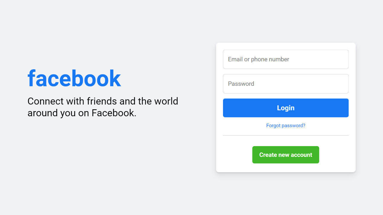 Log in with Facebook