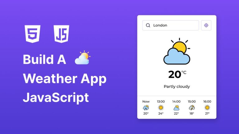 Build A Weather App In Html Css And Javascript